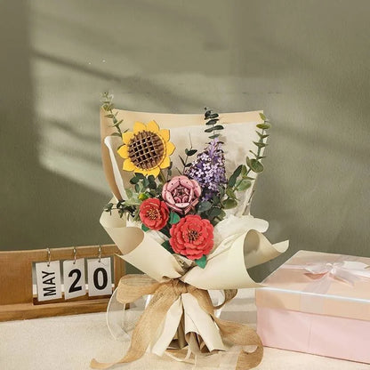 3D Wooden Flowers Bouquet Kit