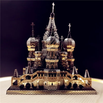 MMZ MODEL Piececool 3D Metal Puzzle TengWang Pavilion Assembly Metal Model kit DIY 3D Laser Cut Model puzzle Toys Gift for Adult