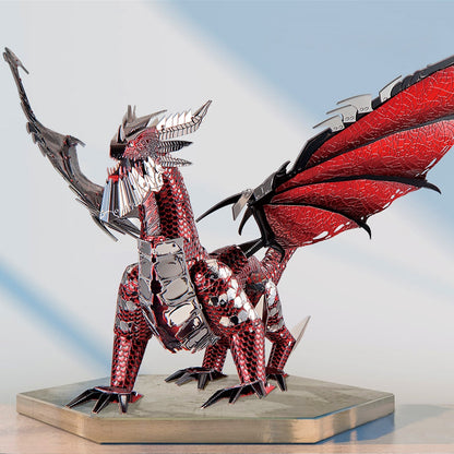 Piececool 3D Metal Puzzle The Black Dragon DIY Model Kits Assemble Jigsaw Toy Desktop Decoration GIFT For Adult  Kids