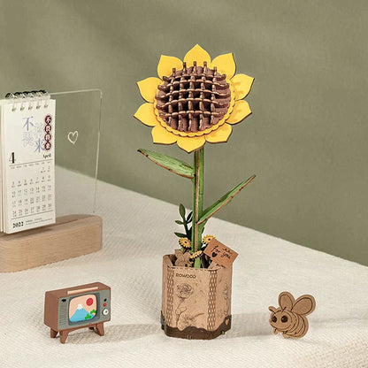 3D Wooden Flowers Bouquet Kit